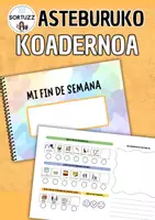 Vista previa - Refuerzo / NEE / Materiales de apoyo - Asteburuko koadernoa - Portada