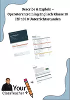 Vorschau - Stundenentwürfe - Schreibtraining Englisch Kl. 10 – 24 Unterrichtsstunden mit LösungenI Describe, explain, comment, summary and continue the story - Seite 1