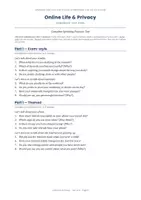 Προεπισκόπηση - Εργασία τάξης/τεστ - IELTS Speaking Practice — Online Life and Privacy - Σελίδα 1