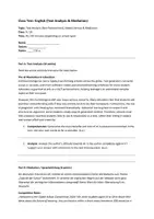 Vorschau - Klassenarbeiten - Class Test English 3: Text Analysis & Mediation (Klasse 9/10) - Seite 1