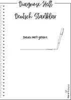 Vorschau - Arbeitsblätter - Deutsch Diagose-Heft | Lesen, Grammatik, Rechtschreibung, Schreiben | 8 Seiten | inkl. Elterninformation | Klasse 5 und 6 | Mittelschule | Schuljahresanfang - Seite 1