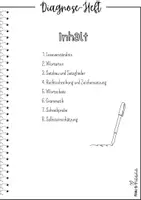 Vorschau - Arbeitsblätter - Deutsch Diagose-Heft | Lesen, Grammatik, Rechtschreibung, Schreiben | 8 Seiten | inkl. Elterninformation | Klasse 5 und 6 | Mittelschule | Schuljahresanfang - Seite 2