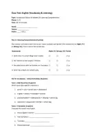 Vorschau - Klassenarbeiten - Class Test English 4: Vocabulary & Listening Comprehension (Klasse 5/6) - Seite 1