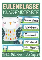Vorschau - Lehrpläne/Lehrermaterial - Eulenklasse Klassendienste - Deckblatt