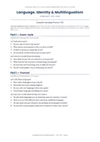 Προεπισκόπηση - Εργασία τάξης/τεστ - IELTS Speaking Practice-Language, Identity, Multilingualism - Σελίδα 1