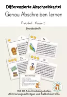 Vorschau - Fördermaterial/Inklusion - Abschreibkartei Genau abschreiben Druckschrift - Deckblatt