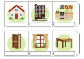 Vorschau - Arbeitsblätter - Leporello - At home / Living / Furniture & Rooms - zu Hause / wohnen / Möbel & Räume - Englisch - Seite 3
