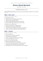 Προεπισκόπηση - Εργασία τάξης/τεστ - IELTS Speaking Practice - Stress, Rest and Burnout - Σελίδα 1
