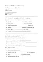 Vorschau - Klassenarbeiten - Class Test English 8: Possessive Determiners & Object Pronouns (Klasse 5/6) - Seite 1