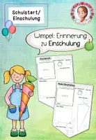 Vorschau - Arbeitsblätter - Erinnerung an die Einschulung (Wimpelkette) - Deckblatt