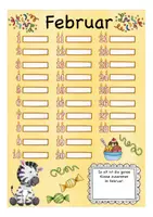 Vorschau - Präsentationen/Tafelbilder - Grundschule Geburtstagskalender Zebraklasse - Seite 2