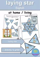 Vorschau - Arbeitsblätter - Legestern • At home / Living / Furniture & Rooms - zu Hause / wohnen / Möbel & Räume • Englisch - Deckblatt