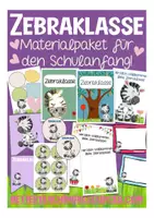 Vorschau - Mal- und Bastelvorlagen - Materialpaket Schulanfang Zebraklasse - Deckblatt