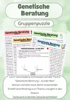 Vorschau - Arbeitsblätter - Genetische Beratung (Genetik/Ethik) - Gruppenpuzzle - Deckblatt