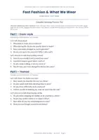 Προεπισκόπηση - Εργασία τάξης/τεστ - IELTS Speaking Practice - Fast Fashion and What We Wear - Σελίδα 1