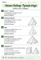 Vorschau - Arbeitsblätter - Mathematik | Pyramide & Kegel – Volumen verstehen & berechnen | FREEBIE - Seite 2