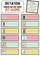 Vorschau - Arbeitsblätter - Laufdiktat / Running dictation: At home / Living / Furniture & Rooms - zu Hause / wohnen / Möbel & Räume - Englisch - Seite 3