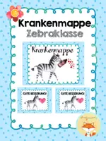 Vorschau - Bildkarten - Krankenmappe - Zebraklasse - Deckblatt