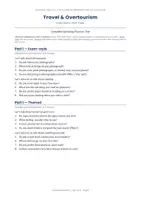 Προεπισκόπηση - Εργασία τάξης/τεστ - IELTS Speaking Practice - Travel and Overtourism - Σελίδα 1