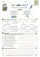Vorschau - Arbeitsblätter - Dass vs Das Arbeitsblätter Grundschule Klasse 4 Klasse 5 Aufgaben Deutsch DaZ DaF Materialpaket - Seite 3