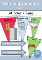 Vorschau - Arbeitsblätter - At home / Living / Furniture & Rooms - zu Hause / wohnen / Möbel & Räume : Pennants Banner - Für Girlande oder Kette (Deko) - Englisch - Deckblatt
