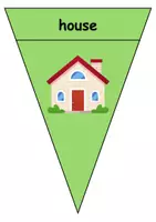 Vorschau - Arbeitsblätter - At home / Living / Furniture & Rooms - zu Hause / wohnen / Möbel & Räume : Pennants Banner - Für Girlande oder Kette (Deko) - Englisch - Seite 2