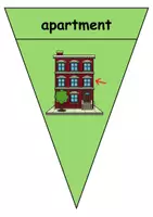 Vorschau - Arbeitsblätter - At home / Living / Furniture & Rooms - zu Hause / wohnen / Möbel & Räume : Pennants Banner - Für Girlande oder Kette (Deko) - Englisch - Seite 3