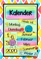 Vorschau - Präsentationen/Tafelbilder - Kalender - Klassenzimmer - Dauerkalender - Deckblatt