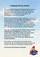 Vorschau - Mal- und Bastelvorlagen - Herbst Fingerprint-Kunst für die Grundschule | Kopiervorlagen Kunst - Seite 1