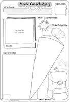 Vorschau - Arbeitsblätter - Erinnerungsblatt Einschulung Vorschule | FREEBIE kostenlos Klasse 1 - Seite 3