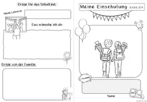 Vorschau - Arbeitsblätter - Einschulung Freebie | Mein Einschulungsheftchen 1. Klasse - Seite 3