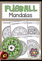 Vorschau - Mal- und Bastelvorlagen - Fußball – Mandalas & Ausmalbilder | 5 Malvorlagen für Unterricht & Freiarbeit - Deckblatt