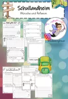 Vorschau - Arbeitsblätter - Wünsche und Reflexion Schullandheim - Deckblatt
