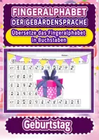 Vorschau - Arbeitsblätter - Arbeitsblätter zum Fingeralphabet der Gebärdensprache – Thema (Geburtstag) - Deckblatt