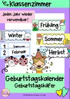 Vorschau - Anderer Materialtyp - Monate, Jahreszeiten, Geburtstage (Geburtstagskalender) - Deckblatt