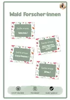 Vorschau - Aufgabenkarten - Mache aus deinen Kindern Wald Forscher:innen ! - Deckblatt