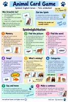 Vorschau - Spiele - Animal Card Game – Tiervokabeln Englisch | Bildkarten & Memory | Klasse 1–5 | passend zu Lighthouse 1 Unit „Nice to meet you“ - Seite 1