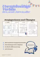 Vorschau - Arbeitsblätter - Unregelmäßige Verben | être, avoir, faire, aller | Französisch - Deckblatt