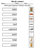 Vorschau - Spiele - Wörter und Bilder verbinden: At home / Living / Furniture & Rooms - zu Hause / wohnen / Möbel & Räume - Englisch - Seite 3