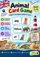Vorschau - Spiele - Animal Card Game – Tiervokabeln Englisch | Bildkarten & Memory | Klasse 1–5 | passend zu Lighthouse 1 Unit „Nice to meet you“ - Deckblatt