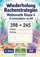 Vorschau - Arbeitsblätter - Wiederholung Rechenstrategien | Mathematik Klasse 4 | 10 Arbeitsblätter als PDF - Deckblatt