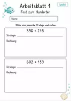 Vorschau - Arbeitsblätter - Wiederholung Rechenstrategien | Mathematik Klasse 4 | 10 Arbeitsblätter als PDF - Seite 1