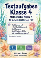 Vorschau - Arbeitsblätter - Textaufgaben Klasse 4 | Mathematik Klasse 4 | 10 Arbeitsblätter als PDF - Deckblatt