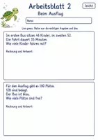 Vorschau - Arbeitsblätter - Textaufgaben Klasse 4 | Mathematik Klasse 4 | 10 Arbeitsblätter als PDF - Seite 2