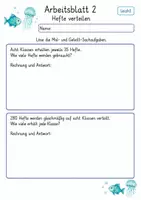 Vorschau - Arbeitsblätter - Sachaufgaben Multiplikation Division Klasse 4 | 10 Arbeitsblätter als PDF - Seite 2