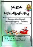 Vorschau - Stundenentwürfe - Weihnachtskombinatorik - Schriftlicher Unterrichtsentwurf für die Klasse 3/4 - Deckblatt