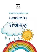 Vorschau - Stationenlernen - Leseverständnis Klasse 1-2 - FRÜHLING - Lesespiel Klasse 1/2 - Bild -Satz -Zuordnung - Lesekarten - differenziert - Lesespiele Klasse 1/2- Leseübungen Klasse 1/2- Lesezuordnungskarten - Deckblatt