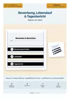 Vorschau - Arbeitsblätter - Bewerbung, Lebenslauf & Tagesbericht – Flipbook - Deckblatt