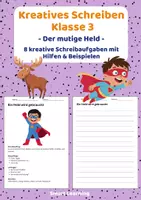 Vorschau - Stundenentwürfe - Kreatives Schreiben Klasse 3 | 🦸 Der mutige Held - Deckblatt