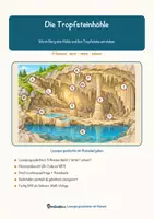 Vorschau - Mal- und Bastelvorlagen - Die Tropfsteinhöhle – Lesespurgeschichte mit Rätselaufgaben (Klasse 8) - Seite 1